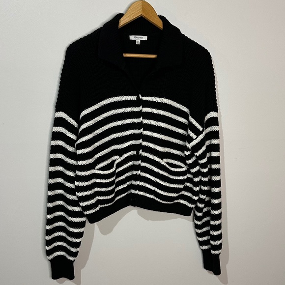Madewell Sweaters - Madewell Ribbed Polo Cardigan Sweater size XL